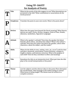TP-DASTT for Analysis of Poetry