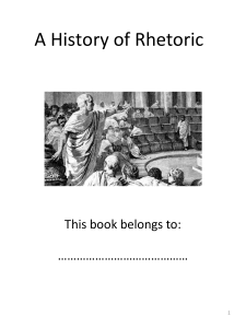History of Rhetoric Booklet 4