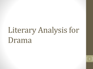 Literary Analysis for Drama Delta 2019