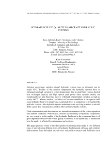 Hydraulic Fluid Quality in Aircraft Hydraulic Systems