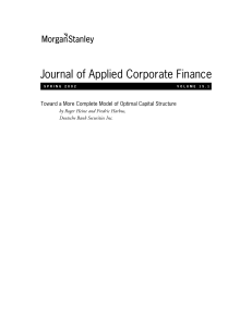 Toward a more complete model of optimal capital structure