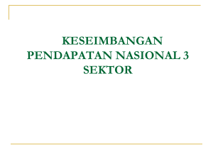 Keseimbangan Pendapatan Nasional 3 Sektor