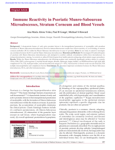 Immune reactivity in corneal Munroe microabcess psoriasis PDF