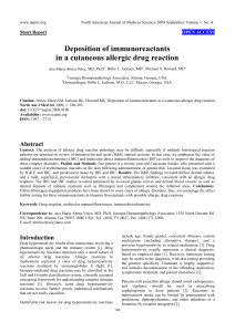 Deposition of immunoreactants in a cutaneous allergic drug reaction