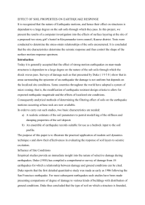 EFFECT OF SOIL PROPERTIES ON EARTHQUAKE RESPONSE