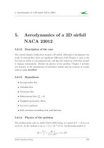 5. Aerodynamics of a 2D airfoil NACA 23012