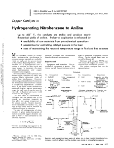 Copper Catalysts in Hydrogenating Nitro-benzene to Aniline