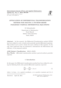 Application of Differential Transformation Method to solve Partial Differential Equations