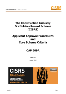 CISRS CAP609A Issue 2.4