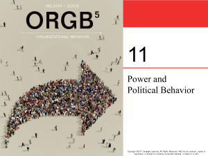 Power and Political Behavior