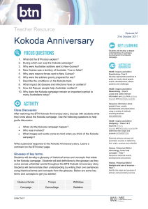 Kokoda Worksheet