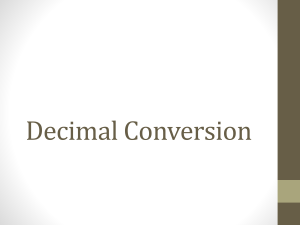 2. Decimal Conversion