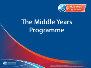 IB - Middle Year Programme