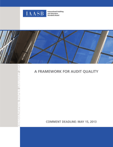 A Framework for Audit Quality