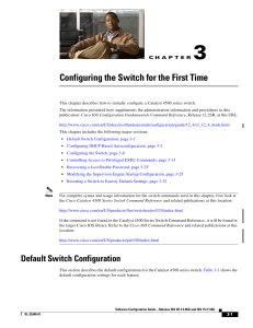 Configuring Switches