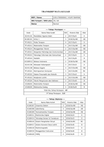 Transkrip Mata Kuliah