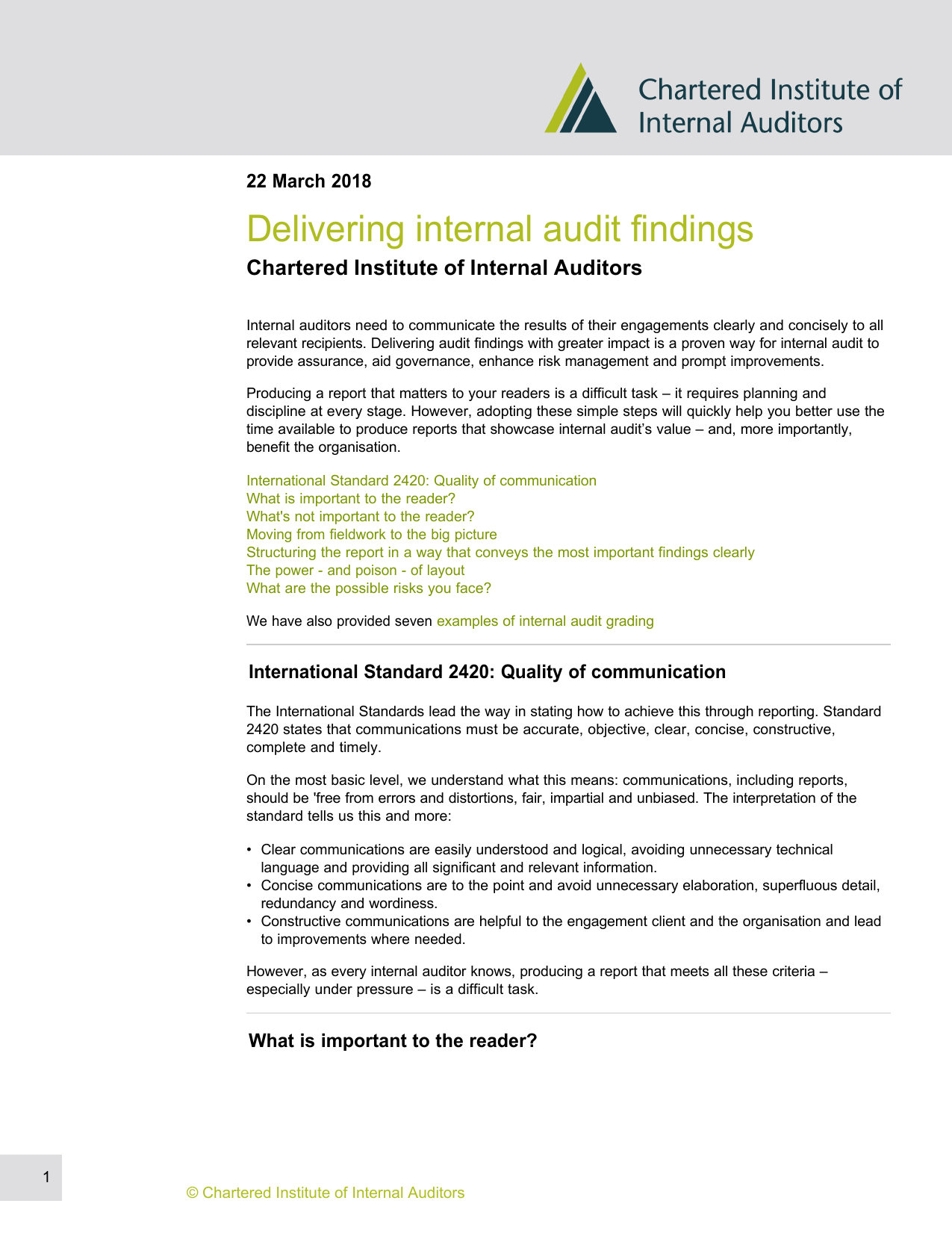 material findings audit