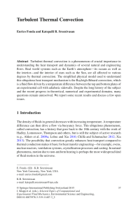 Turbulent Thermal Convection Enrico Fonda and Katepalli R. Sreenivasan Springer 2015