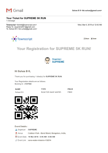 Gmail - Your Ticket for SUPREME 5K RUN