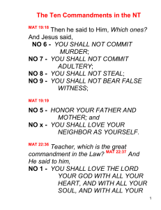 The TEN COMMANDMENTS in the NT