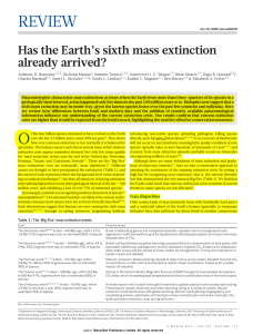 Sixth mass extinction - 2011 
