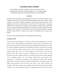 Electronic waste to energy