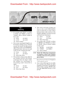 IBPS-CLERK-QUESTION-PAPER