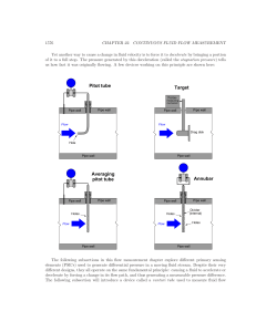 Fluid Flow Measurement: Pitot & Venturi Tubes