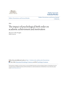The impact of psychological birth order on academic achievement a
