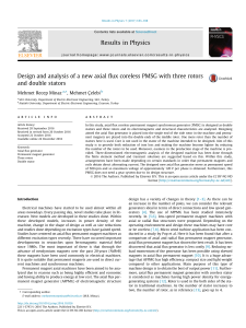 Design and analysis of a new axial flux coreless PMSG with three rotors and double stators