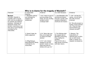 Who is Responsible of the Tragedy of Macbeth