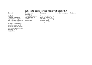Who is Responsible of the Tragedy of Macbeth? [Student Table]