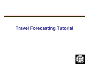 travel forecasting tutorial