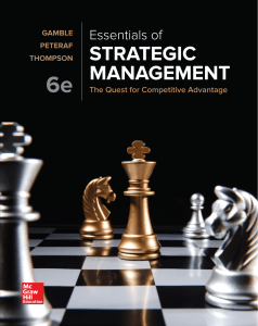 Sample-Essentials of Strategic Management The Quest For Competitive Advantage 6th Edition