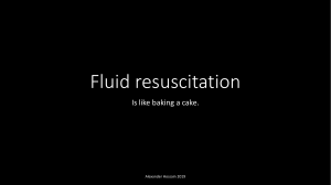 Principles of fluid resuscitation