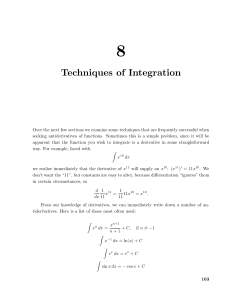 calculus 08 Techniques of Integration