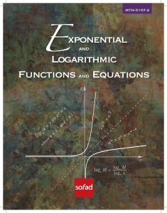 Exponential & Logarithmic Functions Coursebook