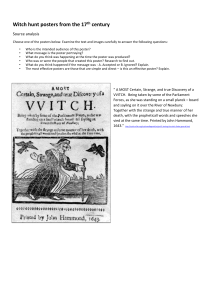 Witch hunt posters from the 17th century - source analysis