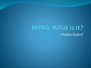 HIPAA-What is it