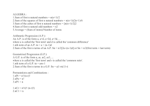 Basic Formulas of Maths of Aptitude