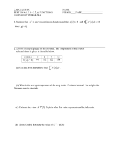 Calc - Test on Int. with Data