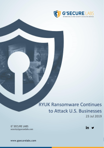RYUK Ransomware Continues to Attack U.S. Businesses