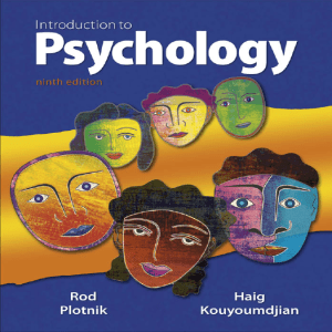 Introduction of Psychology by Rod Plotnik & Haig Kouyoumdjian
