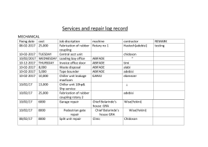 MAINT services and repair log recorcd
