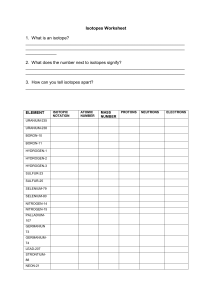 Isotope worksheet