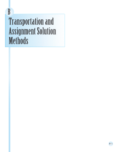 Tranport Model Reference