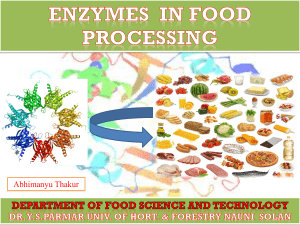 EnzymesinFoodProcessing