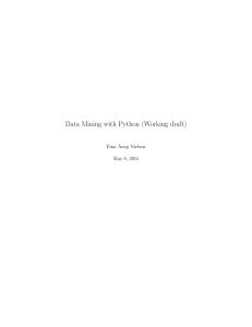 【Book】用Python做数据挖掘data mining with python