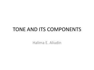 TONE AND ITS COMPONENTS