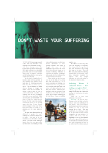 Don't Waste Your Suffering #1